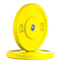 Großhandel 45 Pfund 10 Pfund 15lb 25lb 35 lb 45 lb 55lb Buntes Kreuz Fitness Gewicht Stoßfänger Platten